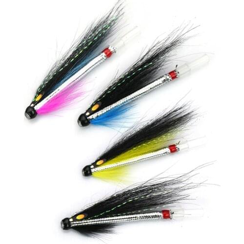 Tube Fly Elver Snake Salmon Fly Fishing Sea Trout Flies Plastic Tubes Selection(12-pack)