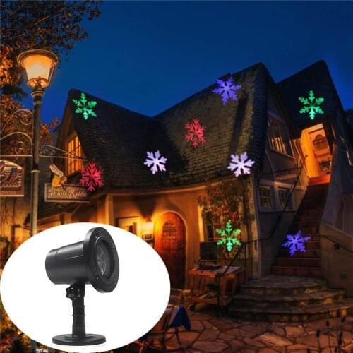 Snowflake LED Laser Projector Light Garden Lawn Lamp Mini Disco Light Stage Lighting Effect For Home Party Christmas Decoration