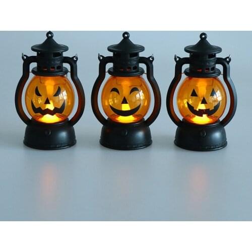 Pumpkin Skull LED Pony Lantern Halloween Decoration Prop Creative Holiday Bar Party Light LED Oil Lamp Prop
