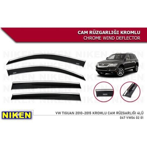 For Volkswagen Tıguan Wind Deflector Chrome Rain Window Visors 2010 2011 2012 2013 2014 2015 and 4 Pieces Auto Accessories