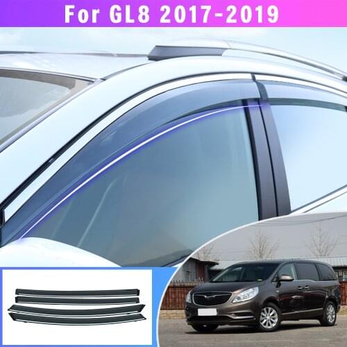 Window Weather Shield For Buick GL8 2017 2018 2019 Awnings Deflector Guard Car Styling Auto Accessories 4pcs Sun Rian Visor