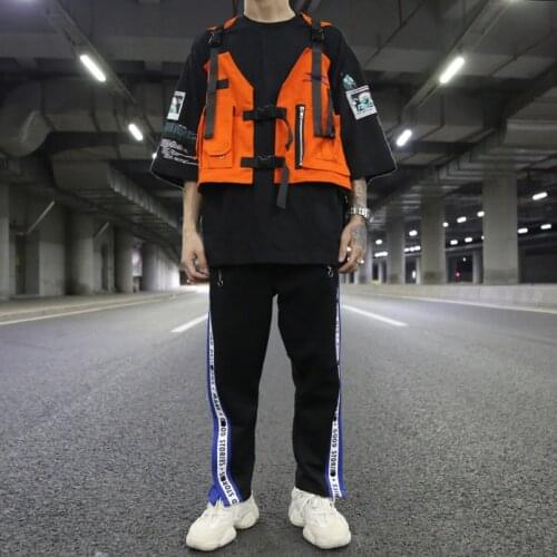 Tactical military vest chest rig Sleeveless Vest Multiple Pockets Cargo Zipper Streetwear Military Jacket Tactical Waist Bag