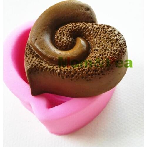 Mom&Pea 0820 Free Shipping Peach Heart Shaped Silicone Mold Cake Decoration Fondant Cake 3D Mold Food Grade