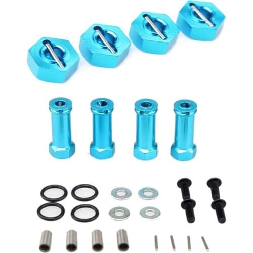 1Set Metal Hexagon Set for Wltoys 12428 12423 1/12 & 1Set for Wltoys 12428 12423 Large Tires Lengthened Combiner 12mm
