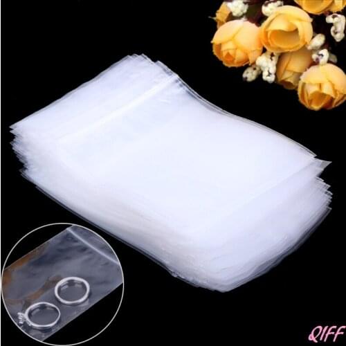 100pcs Resealable Plastic Seal Zip Lock Bags Transparent Clear Poly Bag 6cmx9cm