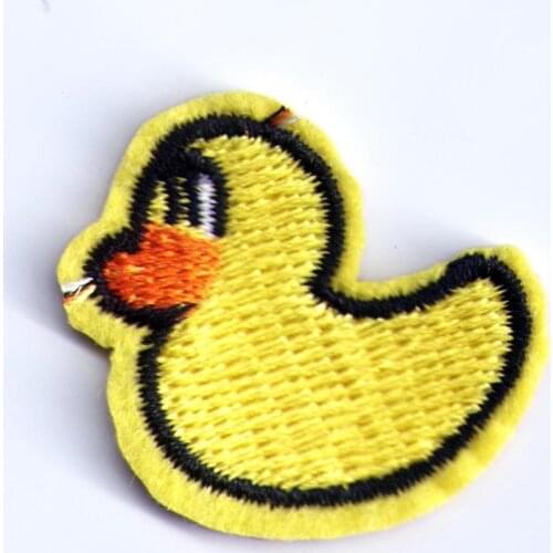 Little duck yellow retro boho 70s kids fun sewing applique iron on patch (Size is about 3.5 * 3 cm)