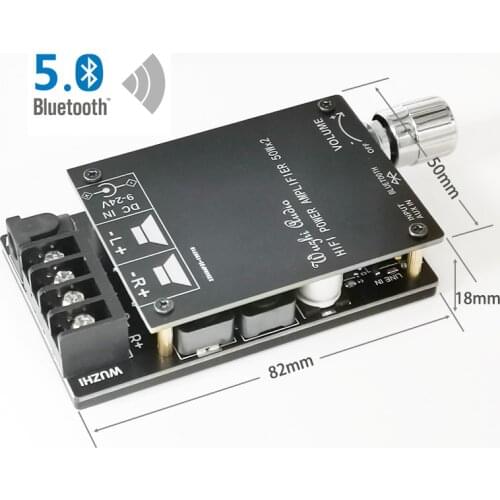 2*50W TPA3116 Bluetooth 5.0 Digital Audio Power Amp HiFi Stereo Dual Channel TPA3116D2 Aux Amplifier Board For Speakers 30W~200W