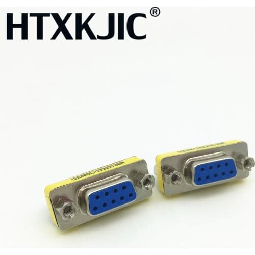 2pcs DB9 9Pin Female To Female Male To Male Male To Female Mini Gender Changer Adapter RS232 Serial Connector