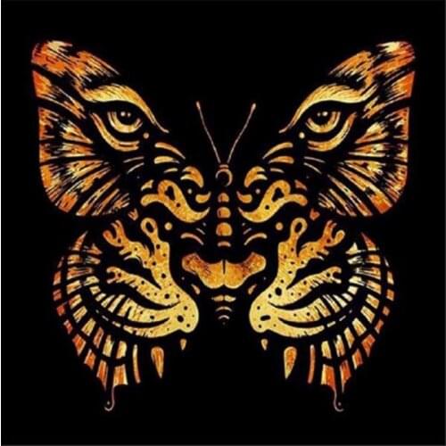 5D Embroidery Paintings Butterfly&Tiger DIY Diamond Painting Cross Stitch Art Full Diamond Mosaic Needlework Wall Decoration