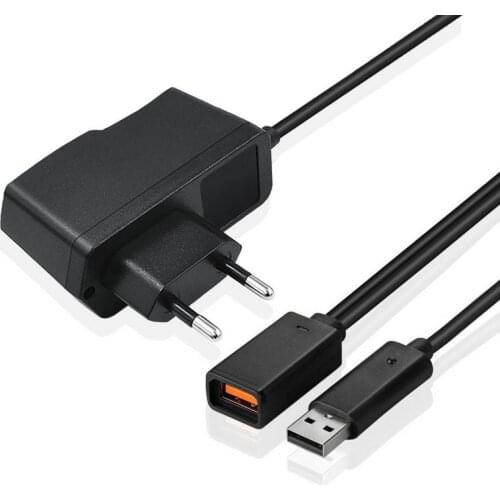 Black AC 110V-240V Power Supply EU US Plug Adapter USB Charging Charger For Microsoft For Xbox 360 Kinect Sensor Adapter 7.5ft