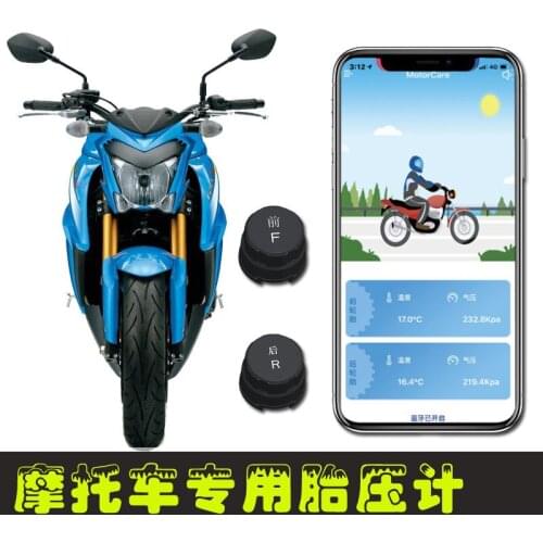 External Two-Wheel Motorcycle Wireless Tire Pressure Monitoring System TPMS Vehicle High Precision Tire Pressure Bluetooth 4.0
