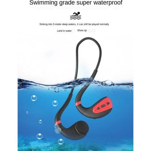 Bone Conduction Bluetooth Earphone 8GB MP3 Music Player Underwater HD Sound Sports Headset Headphone For Swimming Diving