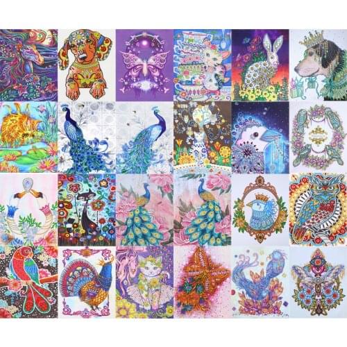 Home decoration 5D DIY special-shaped crystal diamond painting animal cross stitch landscape DIY diamond embroidery mosaic craft