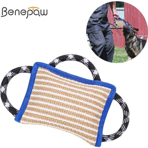 Benepaw Interactive Dog Toys Durable Comfortable Handle Jute Bite Pillow Tug Of War Eco-friendly Pet Toys Training Puppy