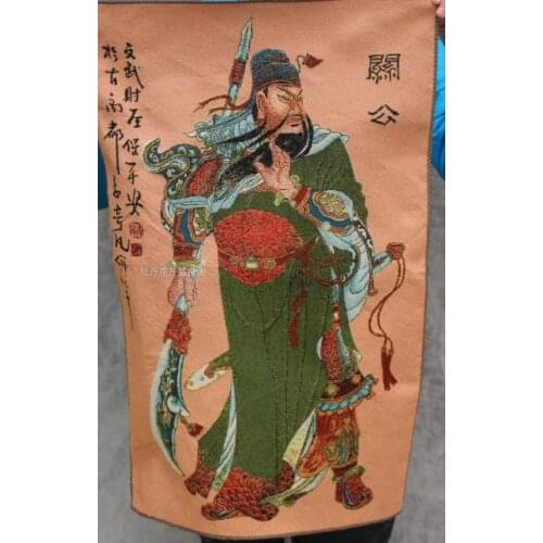 Chinese collection Thangka embroidery guangong diagram