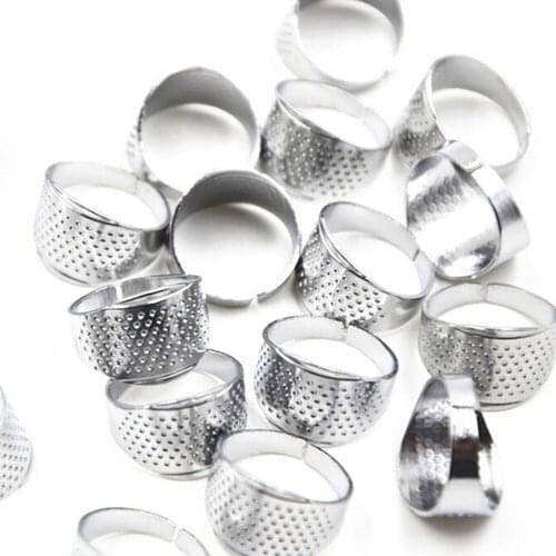 New 5pcs/set Silver Ring Thimble Finger Protector Household Quilting Craft Accessories Household Sewing DIY Tools