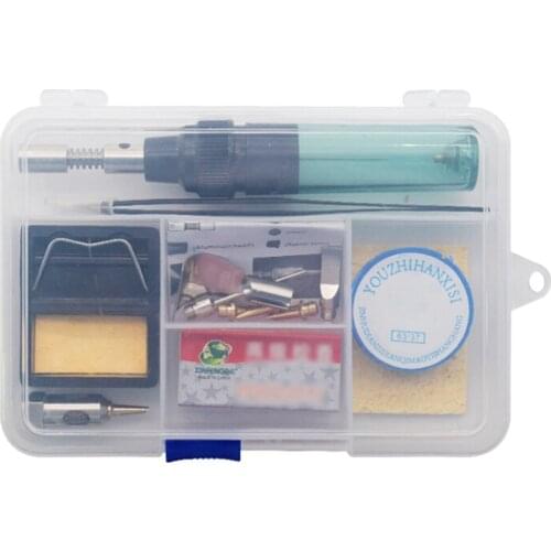 MT-100 Soldering Iron Kit Gas Soldering Iron Pen Butane Blow Torch Cordless Butane Tips Welding Tool