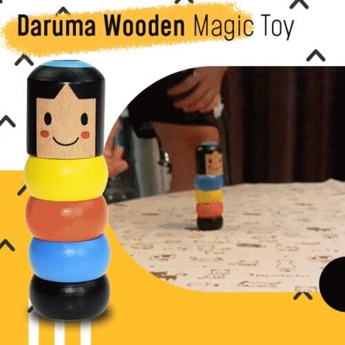 Immortal Indestructible Wooden Man Magic Toy Street Stage Magic Props Small Wooden People Interesting Toys Dropshipping