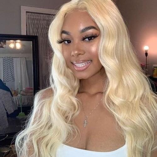 613 Blonde Lace Front Wig Deep Curly Synthetic Long Hair with Natural Hairline Heat Resistant Fiber Daily Wig for Women 24