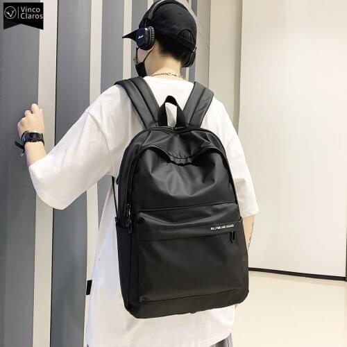 Simple Solid Mens Backpack High Quality Waterproof Urban Man Backpack Male Laptop Bag Lightweight School Backpacks for Teenager