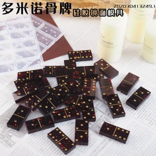 Handmade Resin Domino Silicone Molds Jewelry Accessories Making Epoxy Resin Craft Cabochons Board Charms DIY Resin