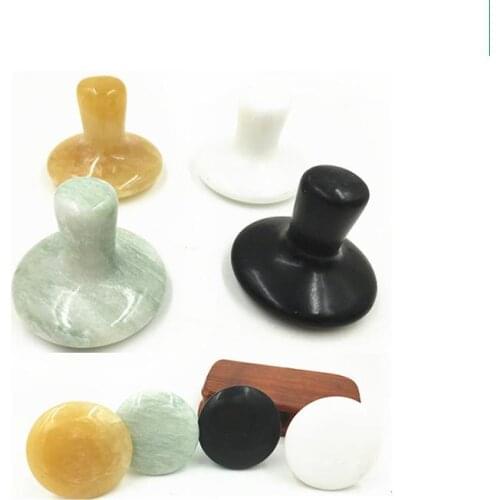 Hand-held volcanic rock energy facial face massage hot spa oil stone single body massager free shipping