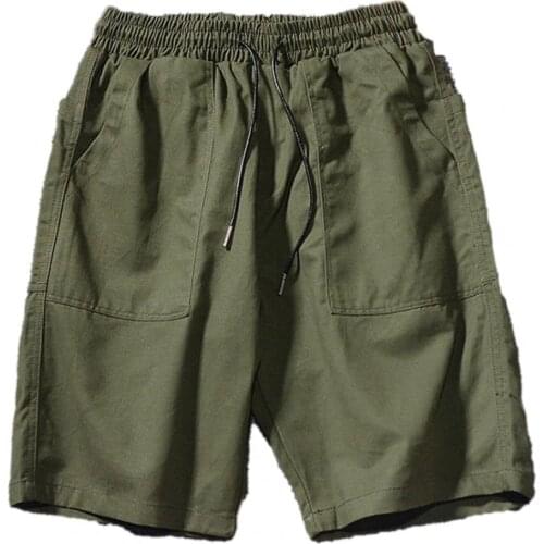 Shorts Men Drawstring Multi Pockets Mid Rise Loose Men Sports Streewear Shorts Breathable Beach Boardshorts Men Sweatpants 2021