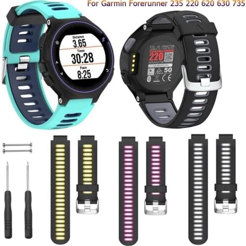 Replacement Wristband Wrist strap For Garmin Forerunner 235 220 620 630 735 735XT Smartwatch fashio Silicone Watch Band Bracelet