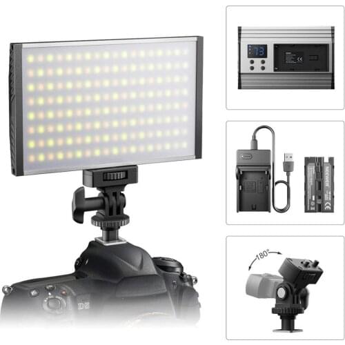 Neewer LED Video Light Panel Camera/Camcorder Video Fill Lighting,160 SMD LEDs Bi-color 3200K-5600K,Ultra Thin Anodized Aluminum