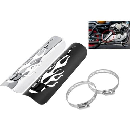 Universal Motorcycle Flamp Exhaust Muffler Pipe Leg Protector Heat Shield Cover For Honda Yamaha Kawasaki Suzuki Dirt bike