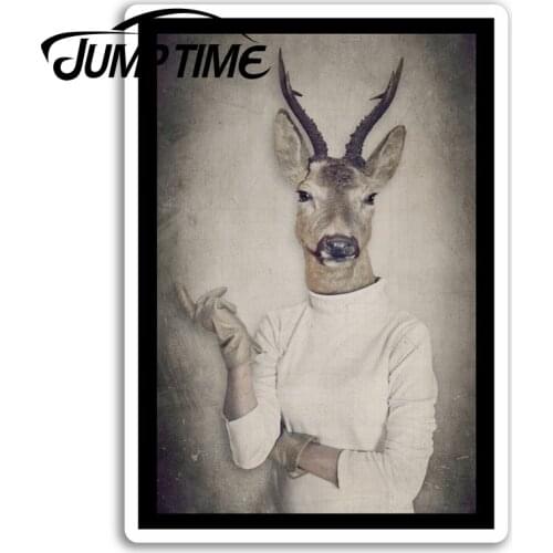 Jump Time for Stylish Gazelle Vinyl Stickers Deer Funny Joke Sticker Laptop Truck Window Bumper Decal Waterproof Accessories