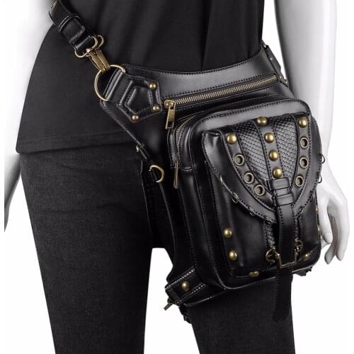 Vintage Steampunk Bag Steam Punk Retro Rock Gothic Retro Bag Goth Shoulder Waist Bags Packs Victorian Style Women Men Leg Bag W1