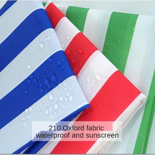 Waterproof Fabric for Tent Thin Striped 210d Oxford Awning Ripstop Cloth PU Coated Polyester Textile Outdoor Sewing By The Meter