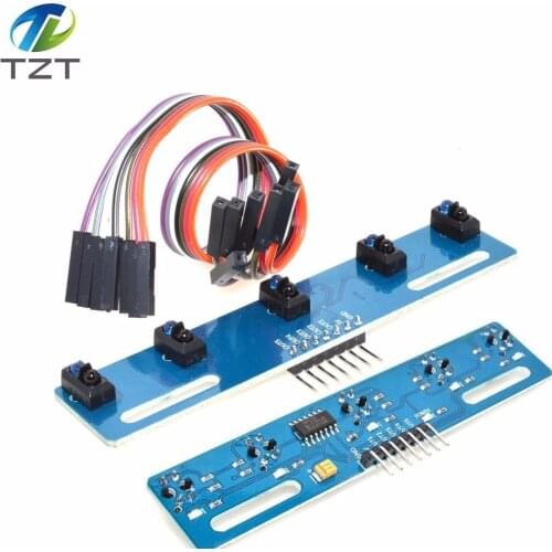 TZT 5 channel Infrared Reflective Sensor TCRT5000 KIT 5 way/road IR Photoelectric Switch Barrier Line Track Module