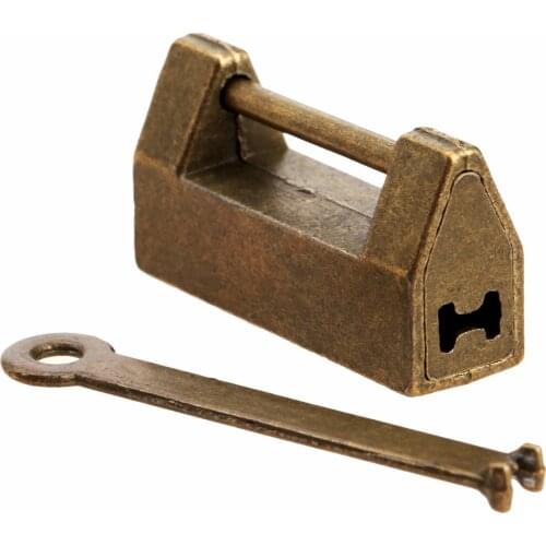 1 sets Wooden Box Cabinet Toggle Latch Hasp+Antique Chinese Old Lock Hardware Vintage Furniture Accessories