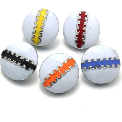 10 PCS/Lot Wholesale Bracelet&Bangles Rhinestone Baseball Snap Button Bracelet For Women 18mm Snap Button Jewelry 011118