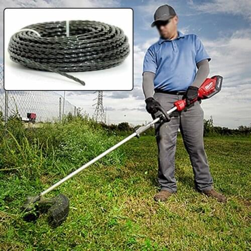 15m*3mm Nylon Heavy Duty Strimmer Line For Petrol Strimmer Wire Cord Line Mowing Wire Lawn Mower Brush Cutter Accessory Part