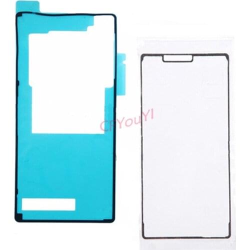 2pcs/Set Waterproof Adhesive For SONY Xperia Z3 D6603 D6653 D6633 front / bracket / back Adhesive Full Set Tape Sticker
