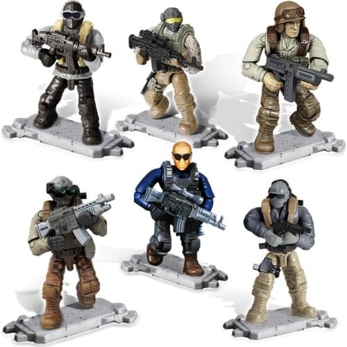 2021 World War 2 WW2 Army Military Soldier City Police SWAT Soldiers Figures Building Blocks Bricks DIY Assembly Kids Toys