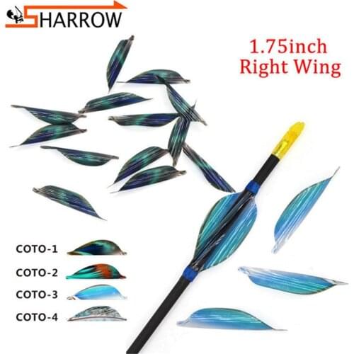 50pcs 1.75inch Arrow Feather Spiral Fletching Handmade DIY Arrow Shaft Vanes Rotary Feathers For BowsShooting Archery Hunting