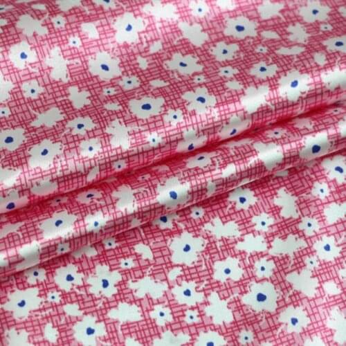 Satin Fabric Flower Print Ribbon Material Glossy Polyester Tilda Scarf