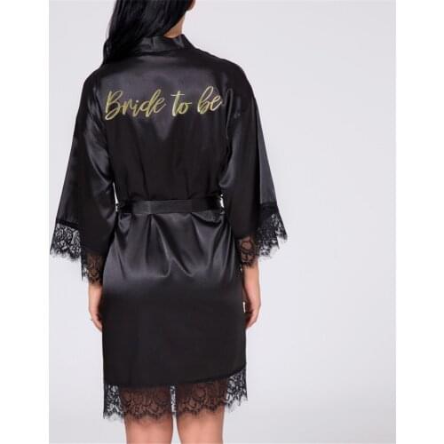 Bride To Be Bathrobe Personalized Lace Bridal Party Robe Wedding Gifts Custom Mrs Robe Solid Color Bride Bridesmaid Robes