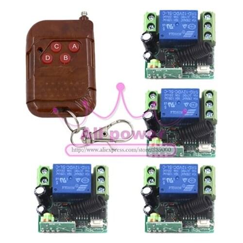 Free shipping DC 12V 10A 1CH Digital Wireless Remote Control Switch with Case 315mhz or 433mhz