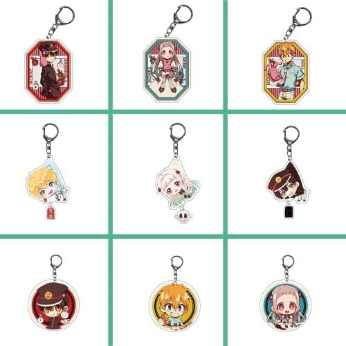 Fashion Cartoon Yugi Amane Nene Yashiro Pendant Keyring Anime Toilet-Bound Hanako-kun Two-sided Acrylic Key Chains