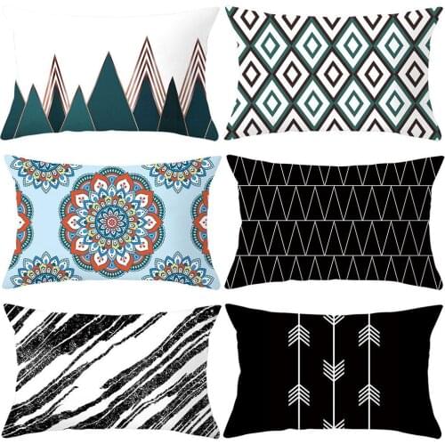 Geometric Circle Triangle Wave Pillow Case Cushion Cover Sofa Bed Car Cafe Decor