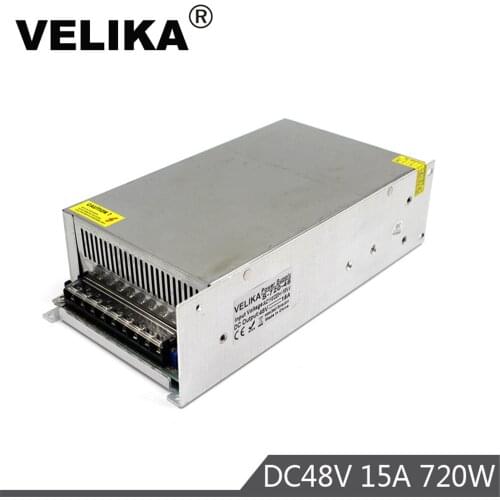 Single Output DC Power Supply 48V 15A 720w Transformer AC110V 220V to DC48V Power Supplies for CCTV CNC 3D Printer Stepper Motor