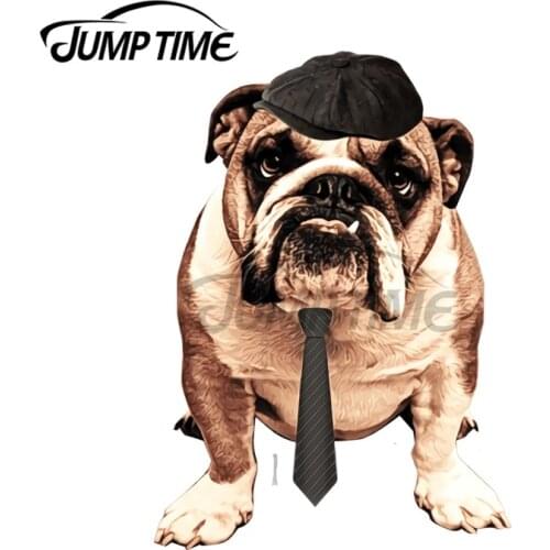 JumpTime 13 x 9.5cm For Bulldog 20s Motorcycle Car Stickers Windshield Decal Fashion DIY Funny Car Sticker Creative Decoration