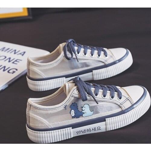 2021 Summer Shoes for Women Fashionable cute Leisure sport Breathable Mesh Flat Shoes Vulcanized Shoes Women Espadrilles