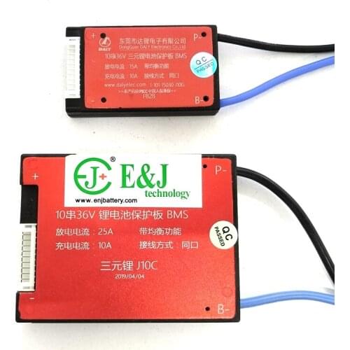Li-Ion Battery 18650 BMS 10S 15A 25A With Balance For 36V Lipo Lithium Battery Pack For Electric Scooter Tool Motor