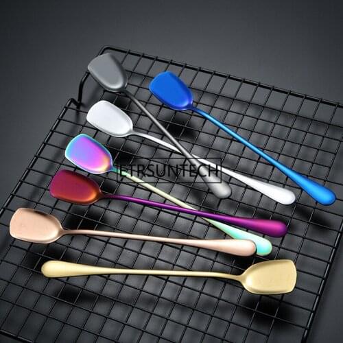 150pcs Stainless Steel Ice Cream Spoon Coffee Tool Gadget Dessert Spoon Flatware Long Handle Kitchen Accessories